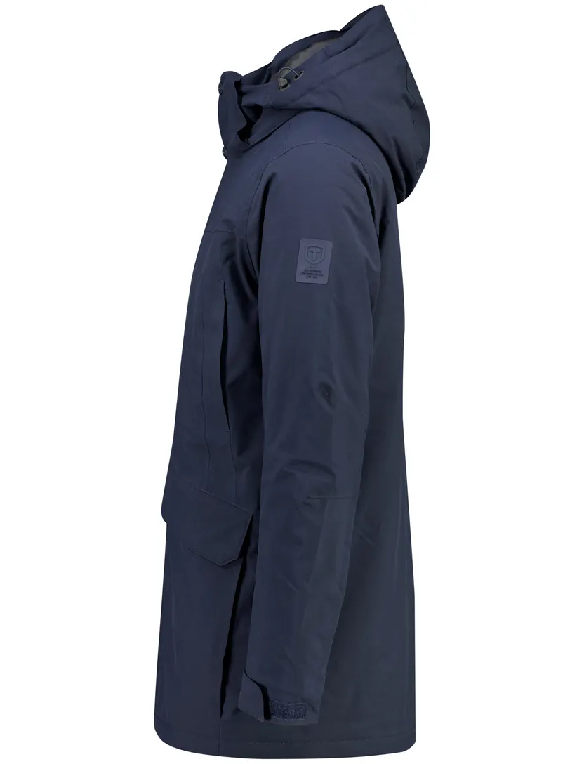 Parka jas Tenson donkerblauw met borstzak