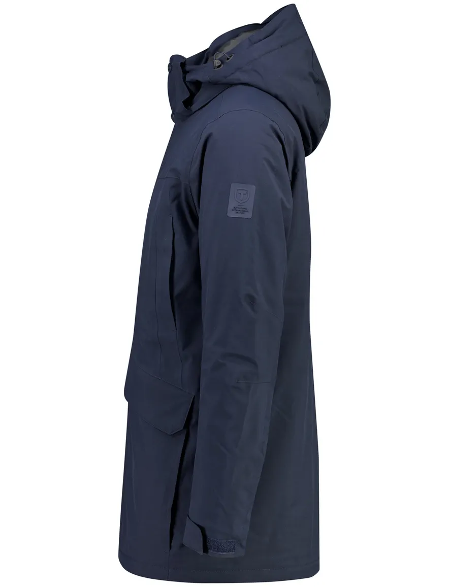 Tenson parka jas donkerblauw met borstzak