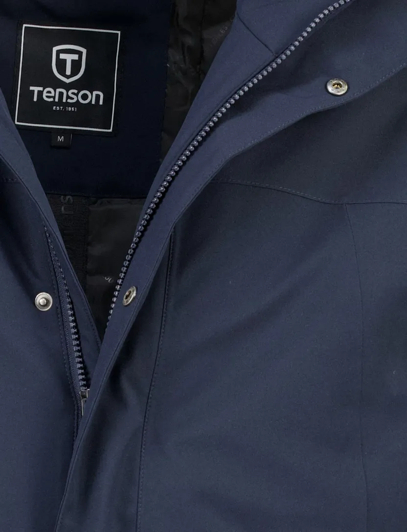 Parka jas Tenson donkerblauw met borstzak