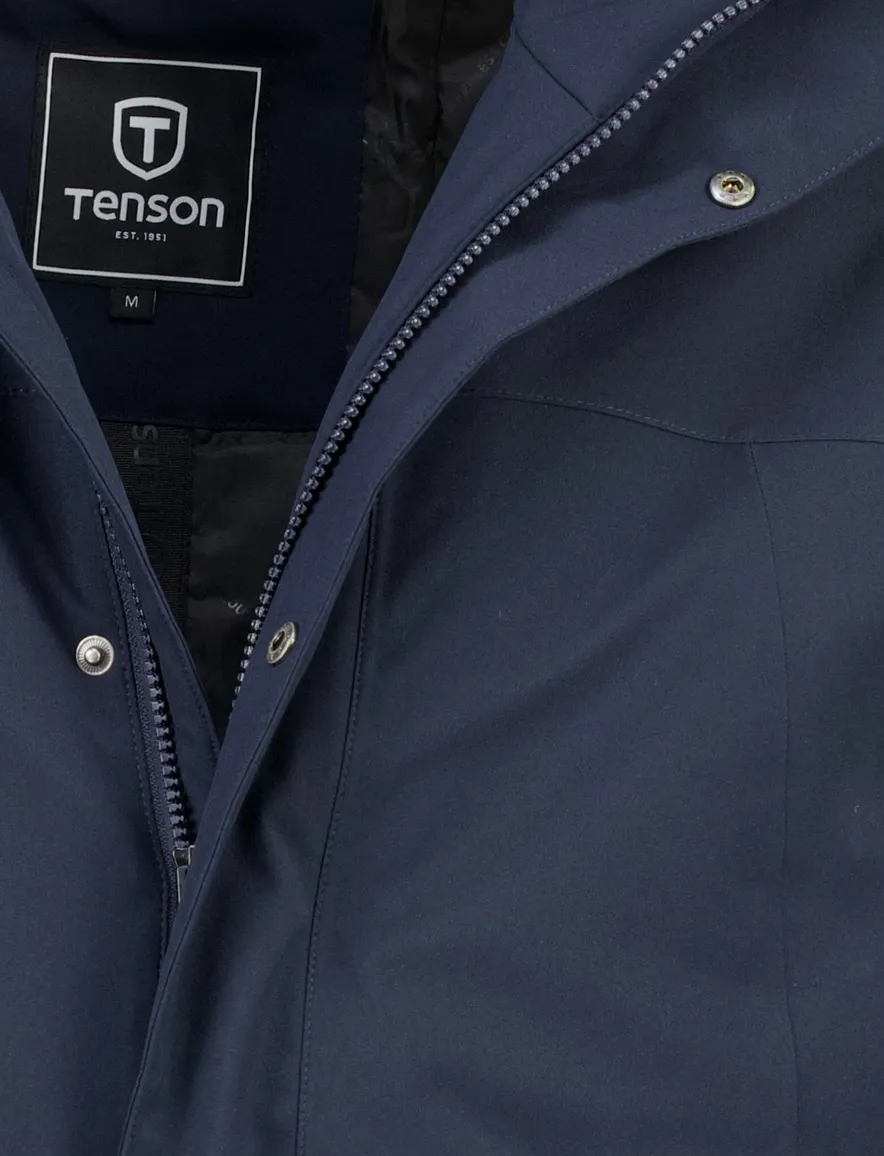 Tenson parka jas donkerblauw met borstzak