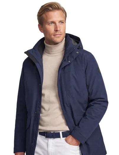 Tenson Parka jas Tenson donkerblauw met borstzak