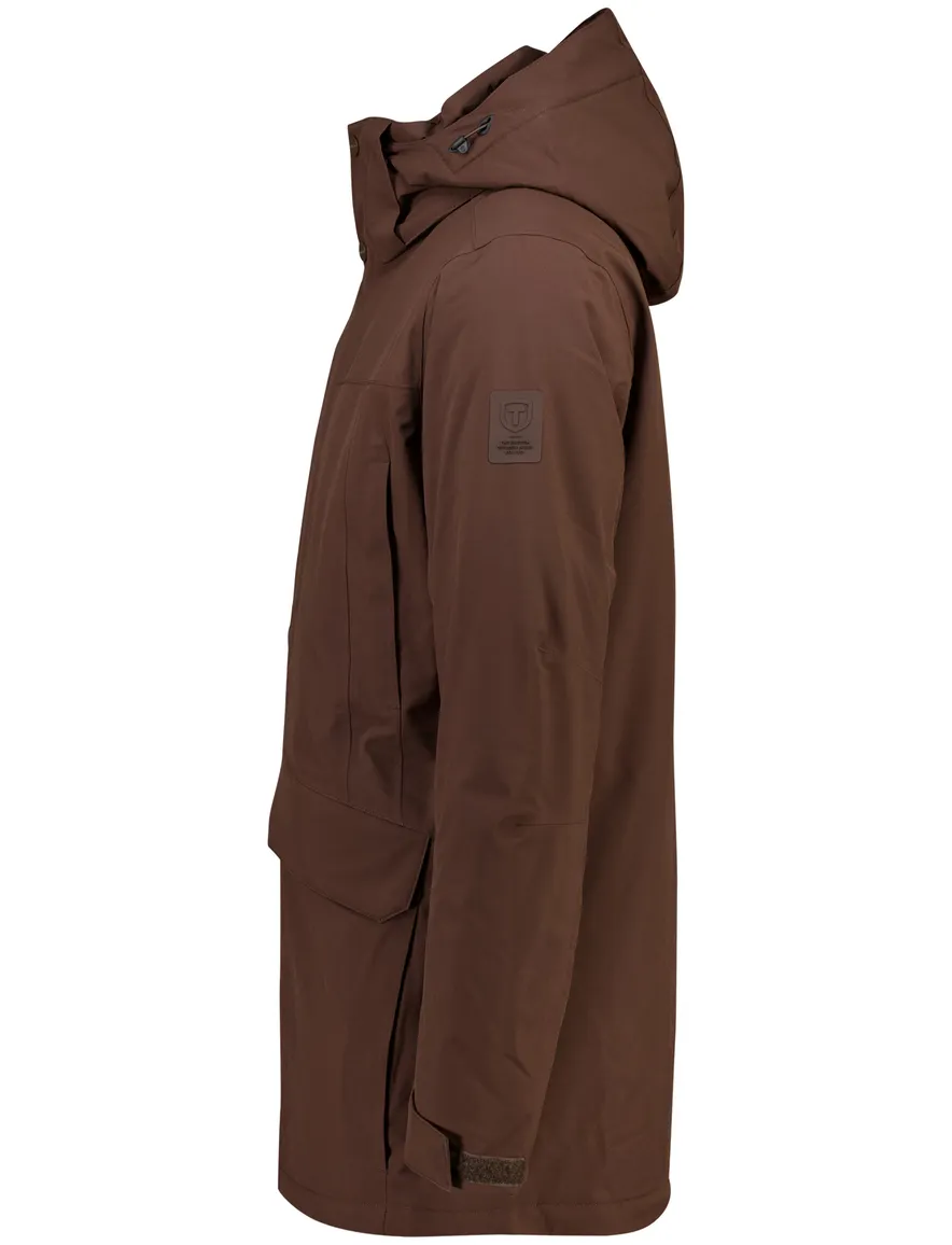 Tenson parka jas bruin met borstzak