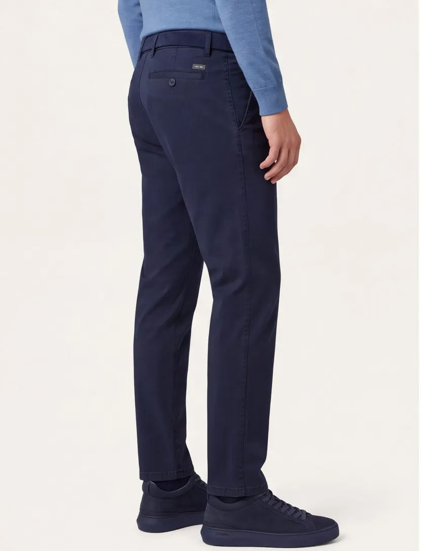 Eurex THILO donkerblauw chino met elastische band