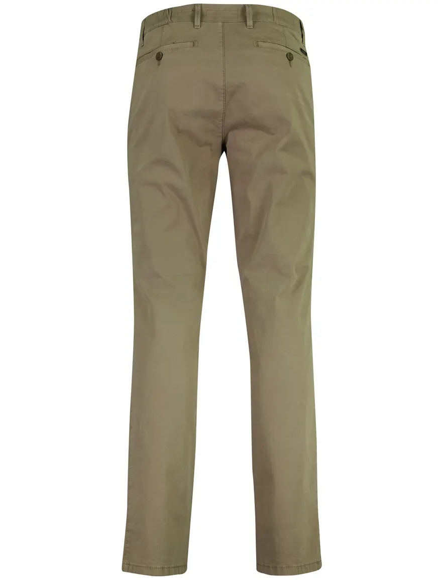 Eurex THILO chino donkergroen stretch