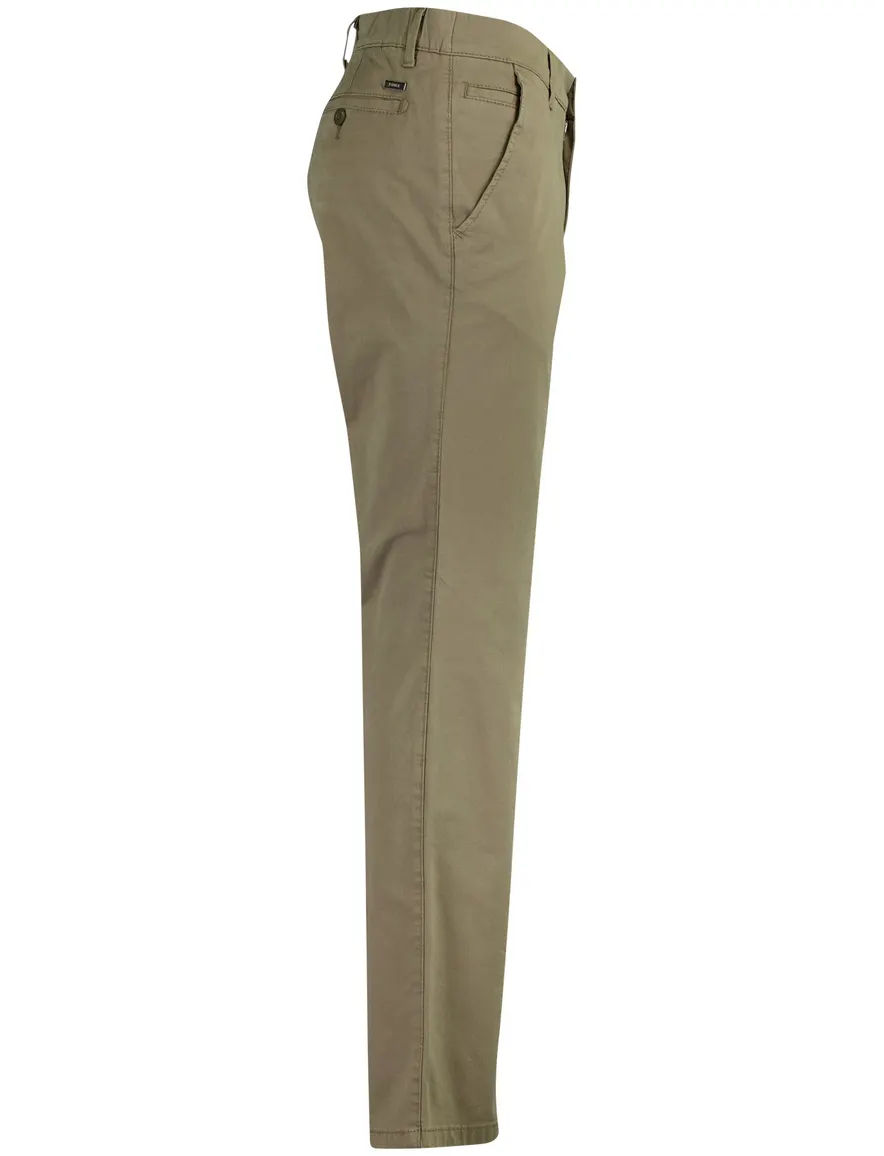 Eurex THILO chino donkergroen stretch