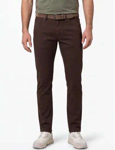 Brax Brax Chuck broek bruin slim fit