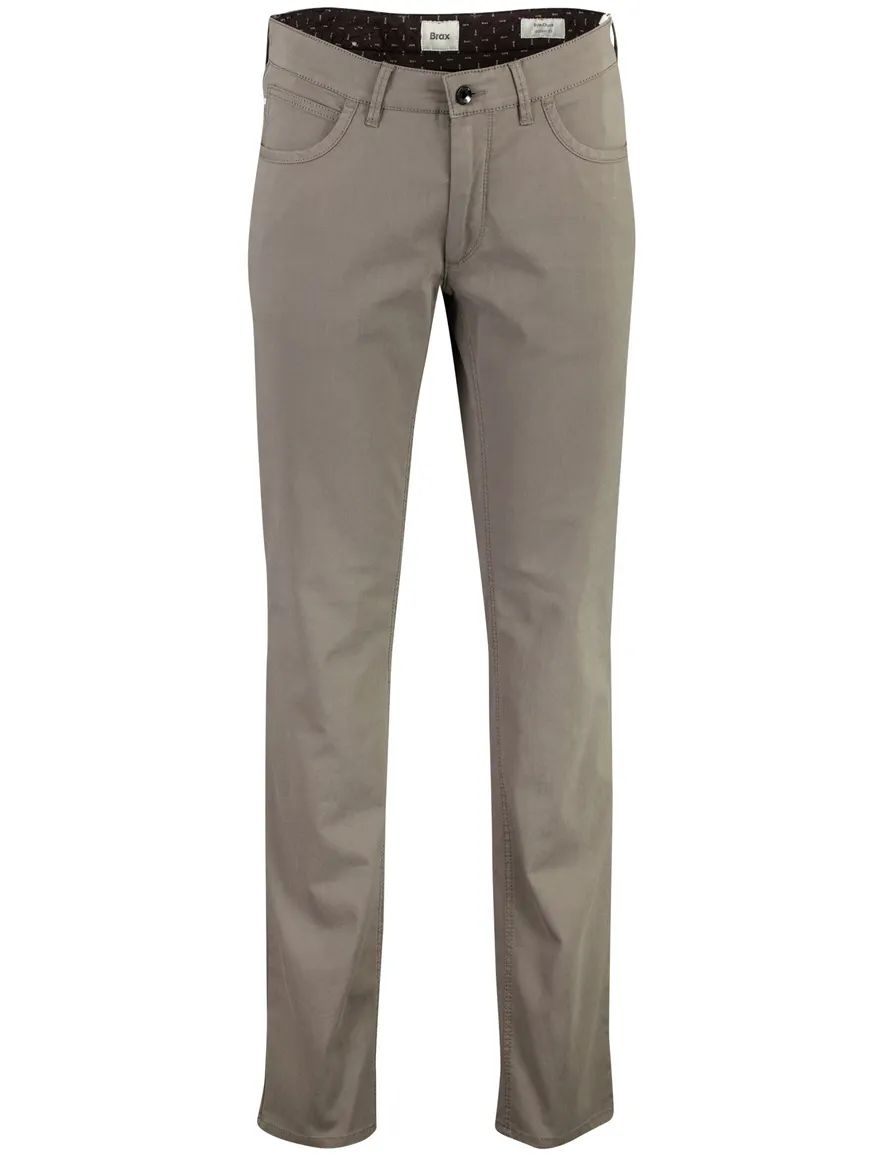 Brax Chuck grijze stretch broek met strepen