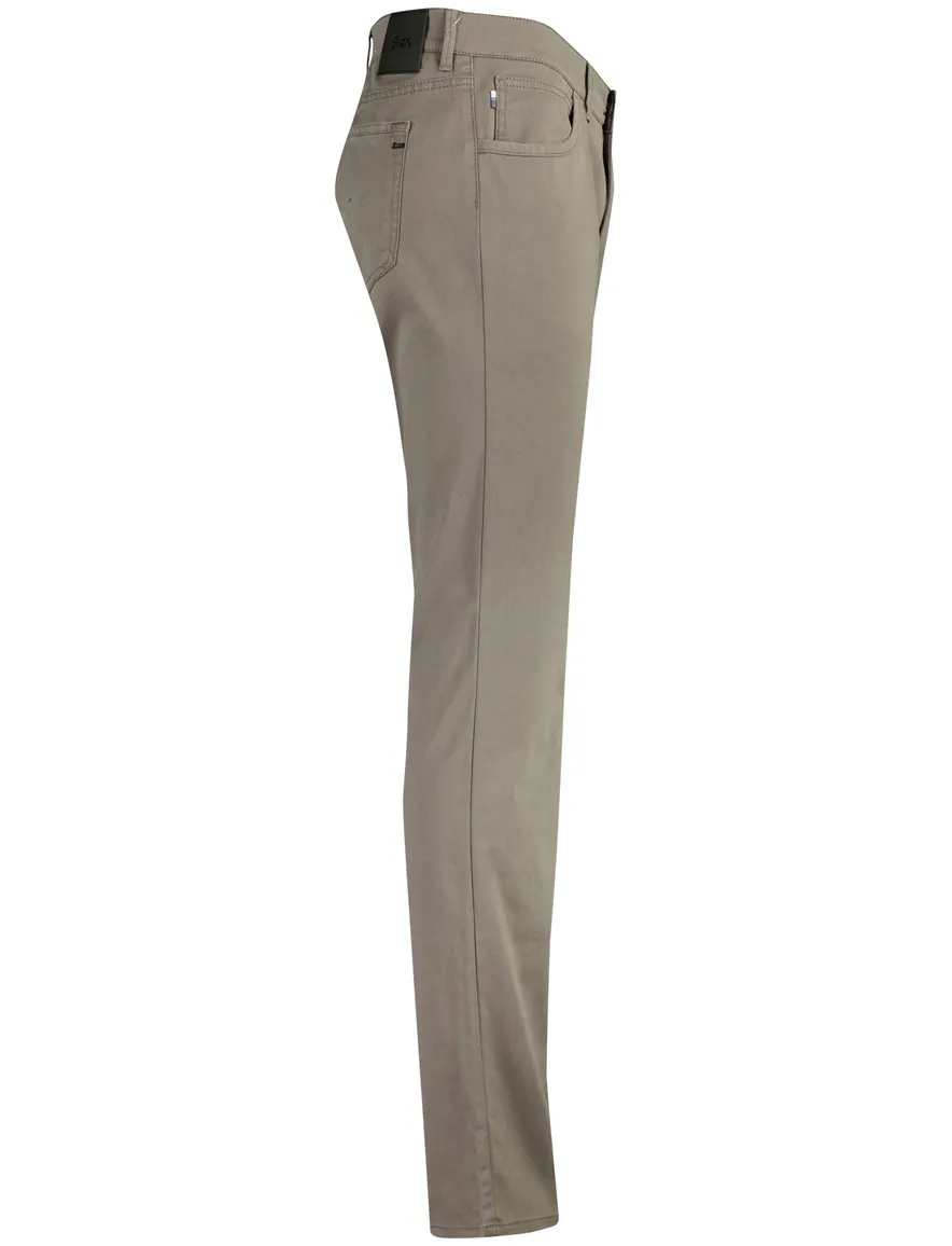 Brax Chuck grijze stretch broek met strepen