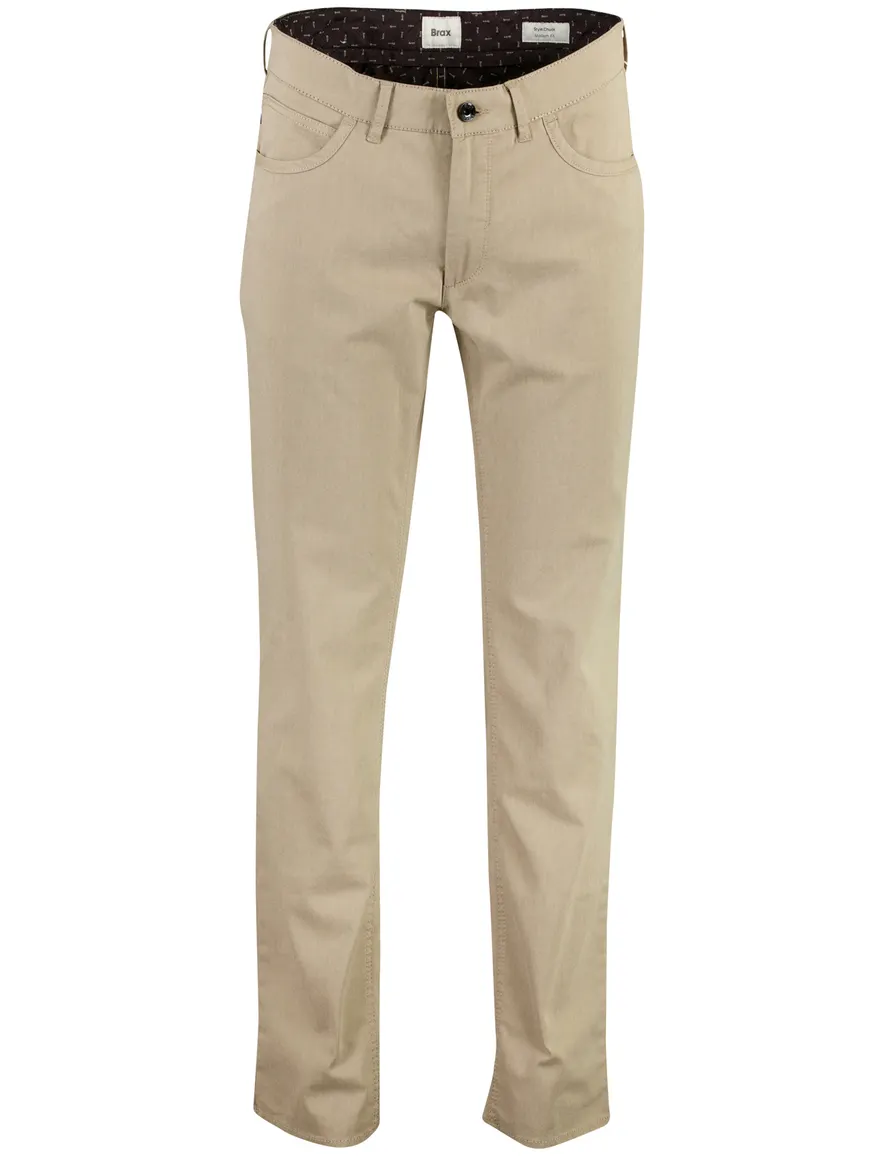 Brax Chuck gestreepte broek bruin stretch
