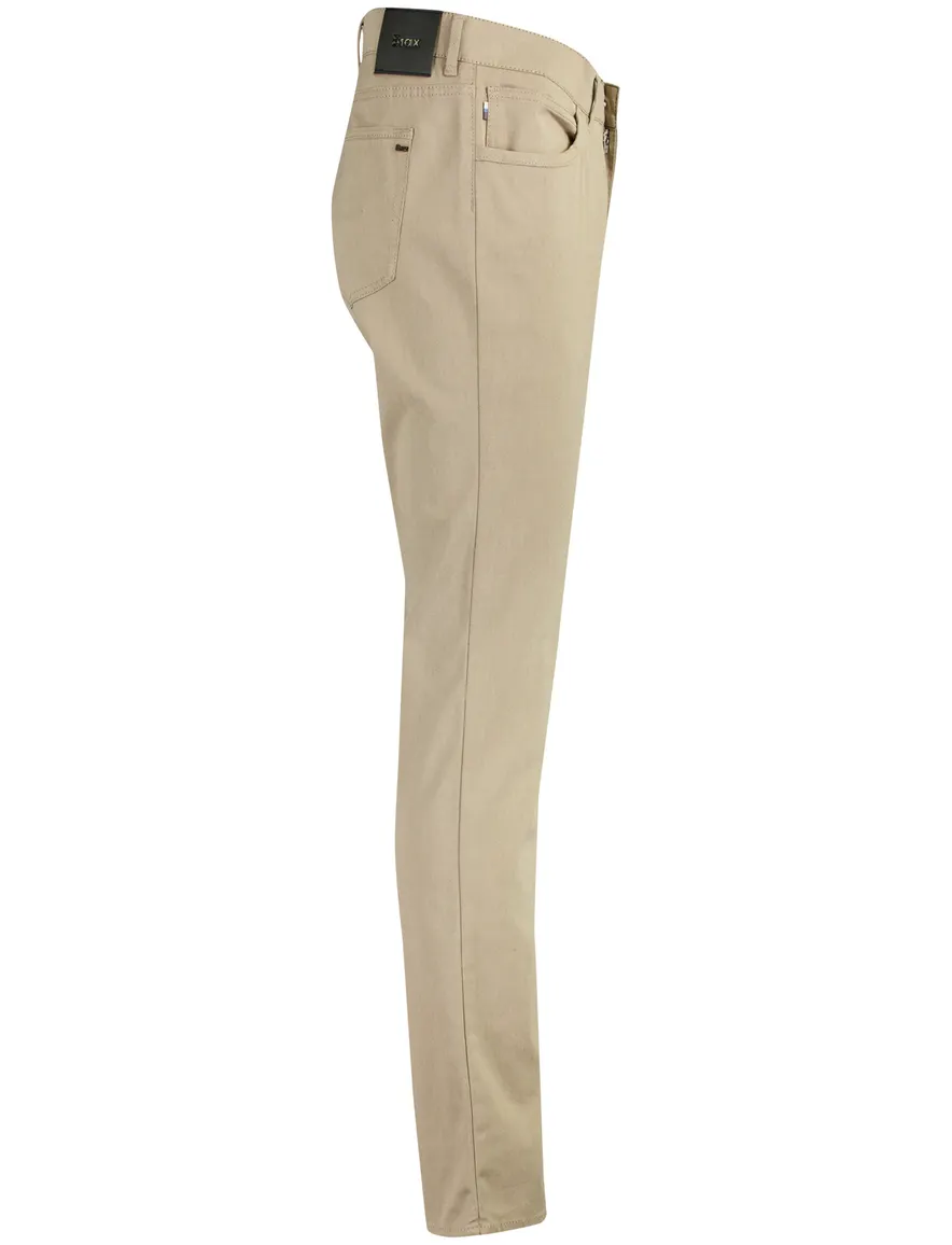 Brax Chuck gestreepte broek bruin stretch