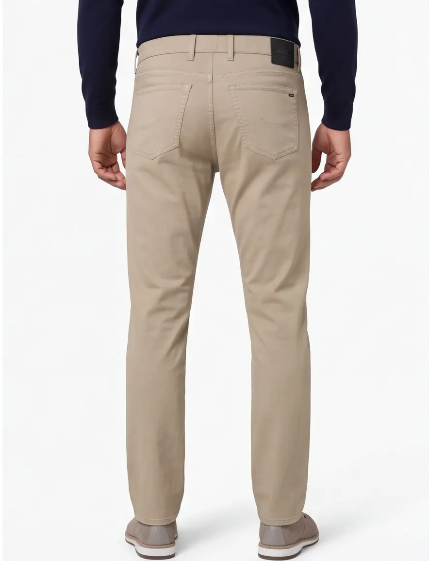 Brax Chuck gestreepte broek bruin stretch