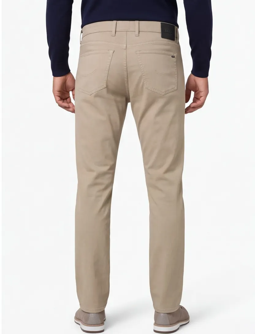 Broek Brax Chuck bruin gestreept slim fit