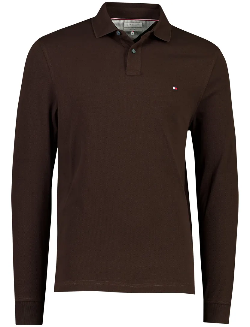 Poloshirt Tommy Hilfiger bruin gebreid