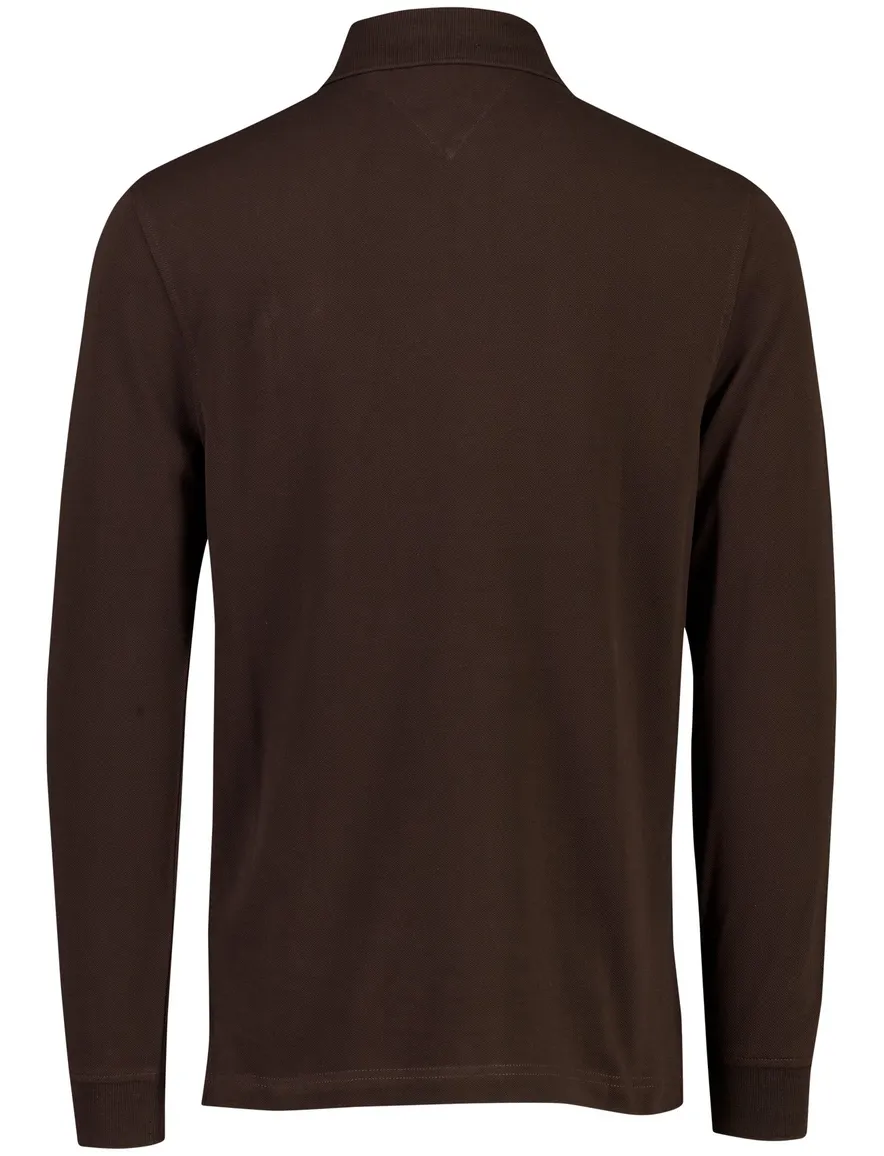 Tommy Hilfiger gebreide polo bruin