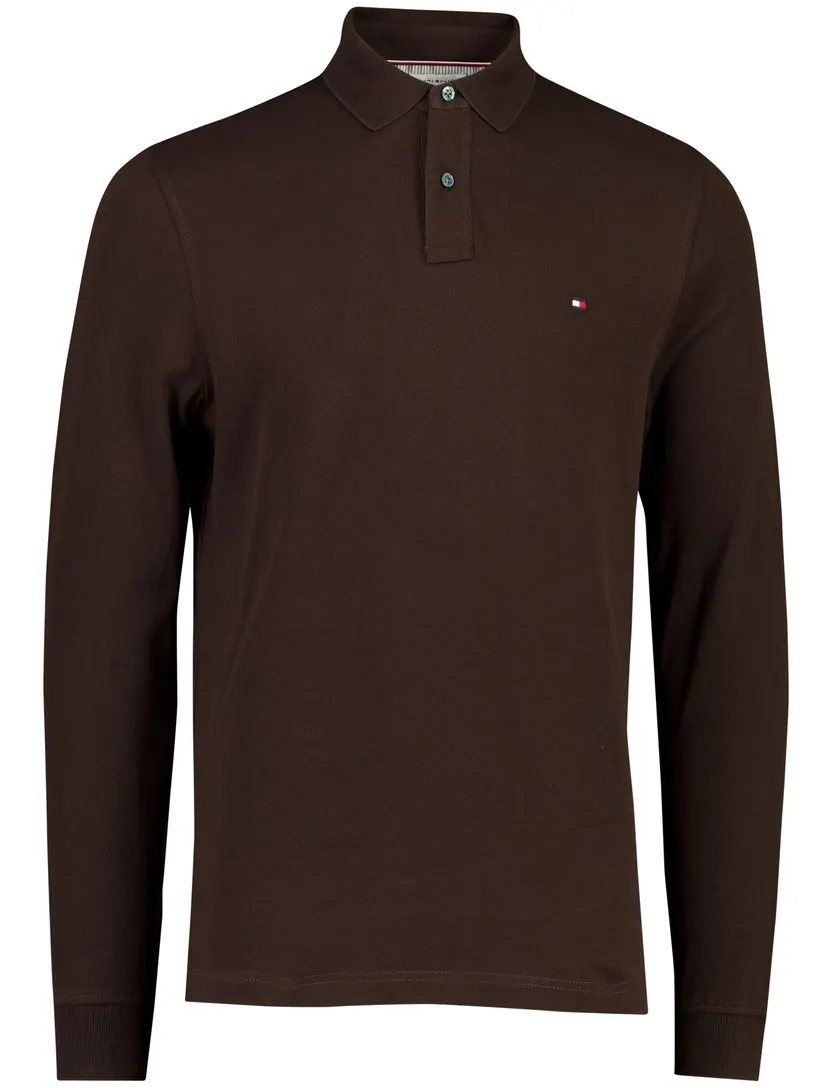 Poloshirt Tommy Hilfiger bruin gebreid