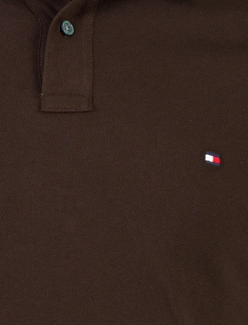Poloshirt Tommy Hilfiger bruin gebreid