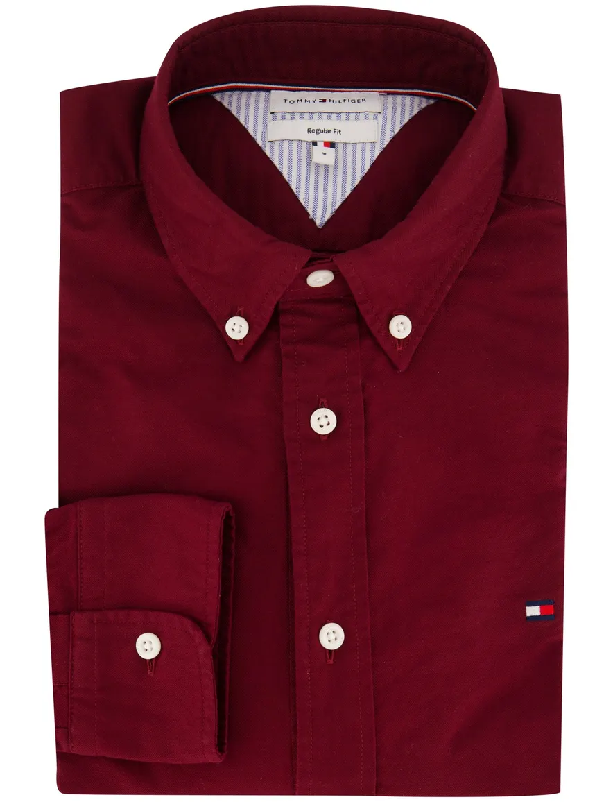 Overhemd Tommy Hilfiger bordeaux
