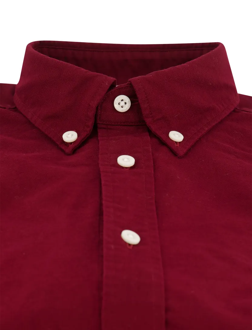 Overhemd Tommy Hilfiger bordeaux normale fit