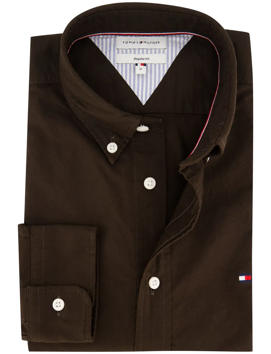 Overhemd Tommy Hilfiger bruin