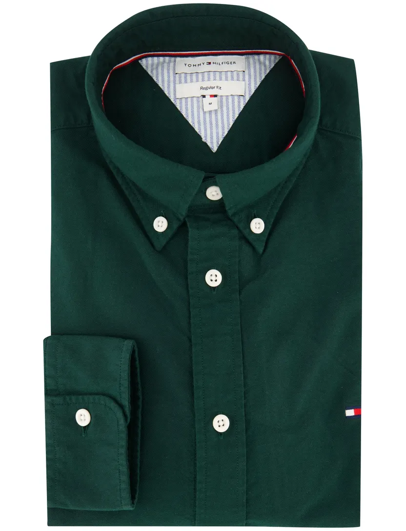 Overhemden Tommy Hilfiger Groen Normale Fit