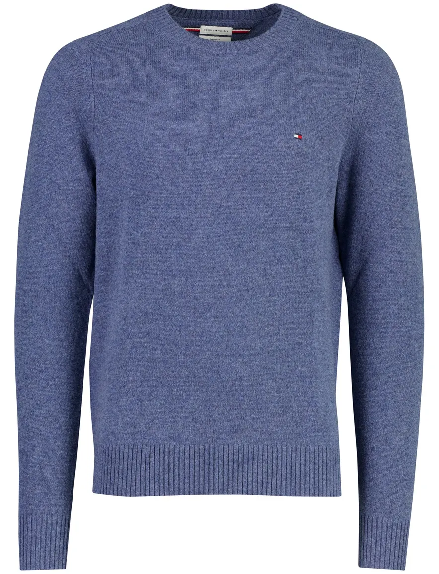 Tommy Hilfiger trui lichtblauw gemeleerd lamswol