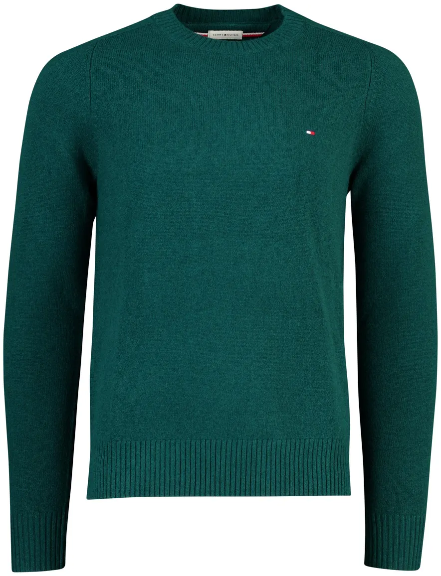 Tommy Hilfiger trui ronde hals groen gebreid