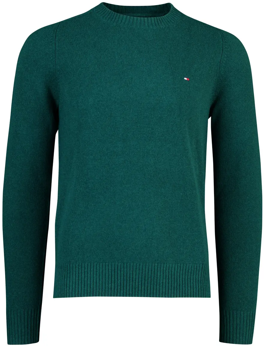 Tommy Hilfiger trui ronde hals groen gebreid