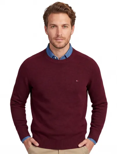 Tommy Hilfiger Trui Tommy Hilfiger bordeaux lamswol
