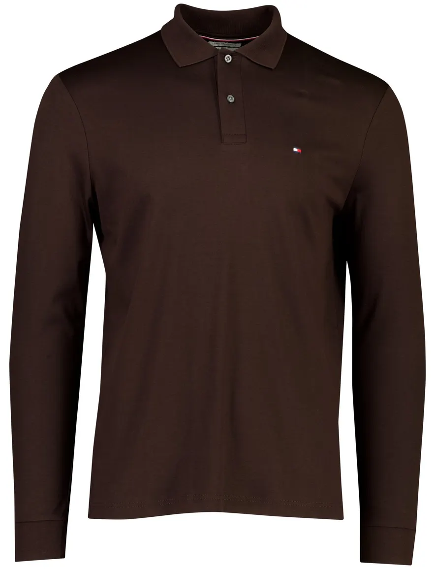 Tommy Hilfiger poloshirt bruin effen