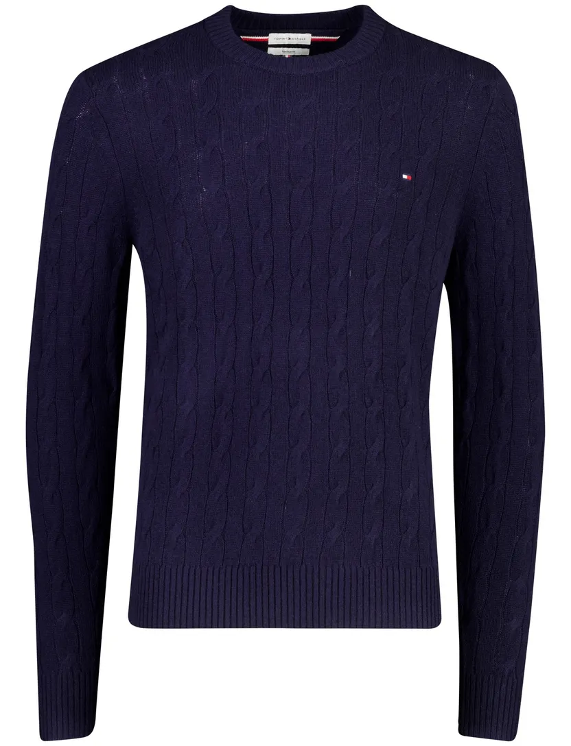 Trui Tommy Hilfiger donkerblauw lamswol