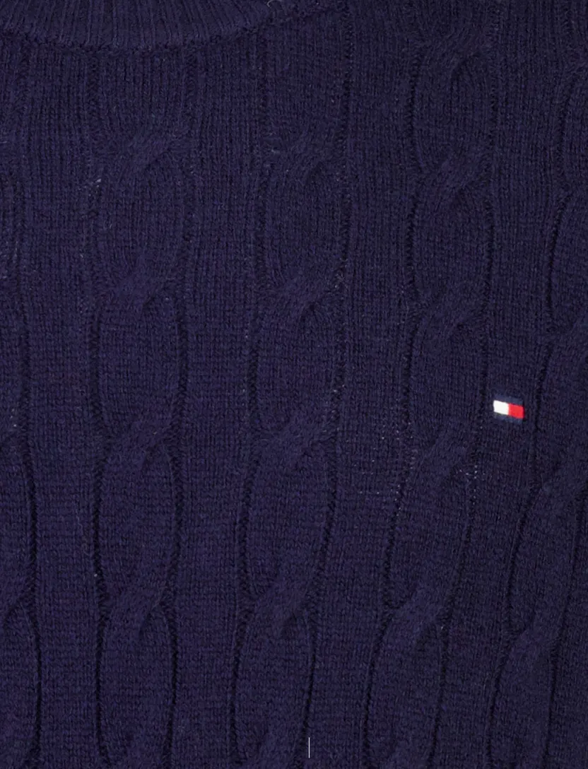 Trui Tommy Hilfiger donkerblauw lamswol