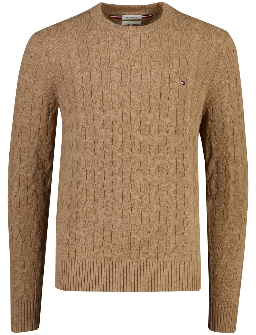 Trui Tommy Hilfiger camel 100% lamswol