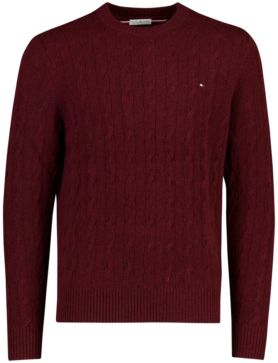 Tommy Hilfiger trui bordeaux lamswol