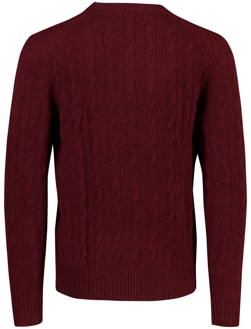 Trui Tommy Hilfiger bordeaux 100% lamswol