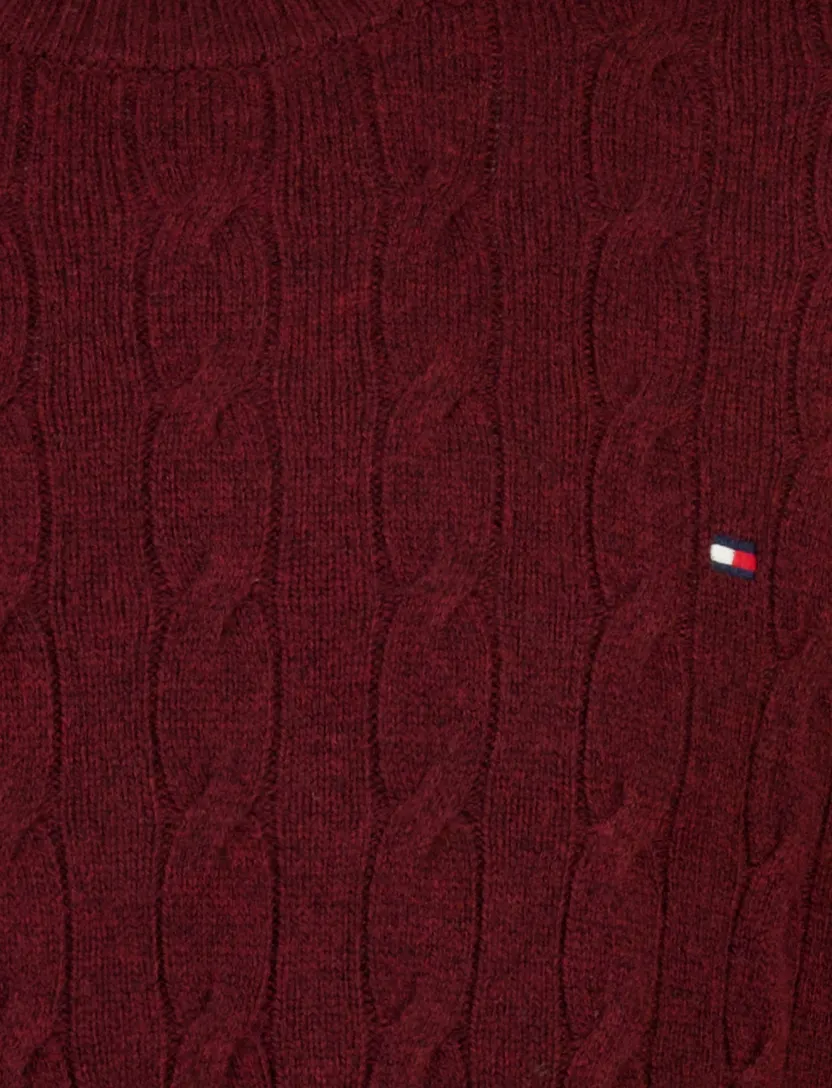 Trui Tommy Hilfiger bordeaux 100% lamswol