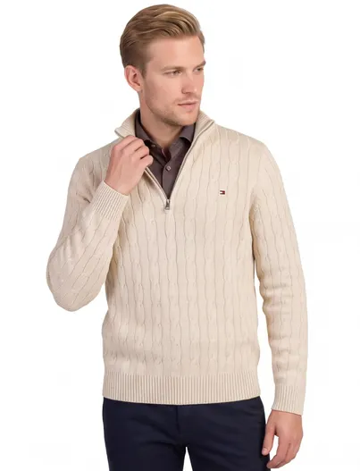 Tommy Hilfiger Trui Tommy Hilfiger creme lamswol