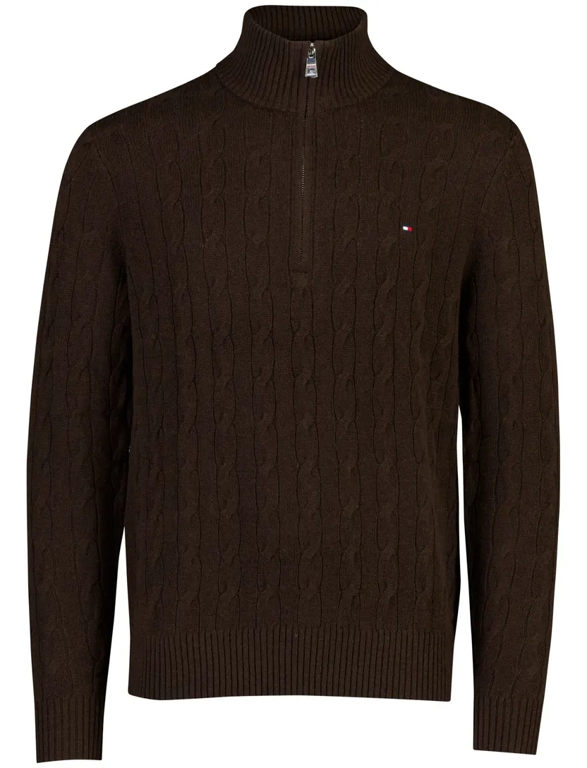 Trui Tommy Hilfiger bruin lamswol