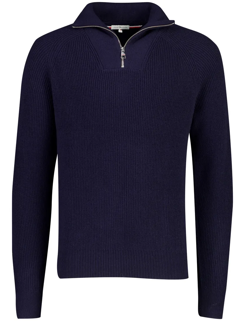 Trui Tommy Hilfiger donkerblauw grof gebreid