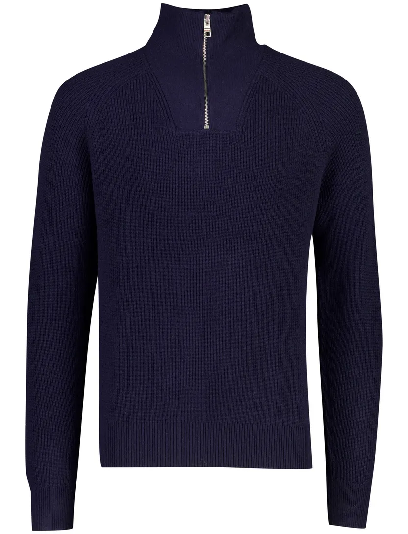 Trui Tommy Hilfiger donkerblauw grof gebreid