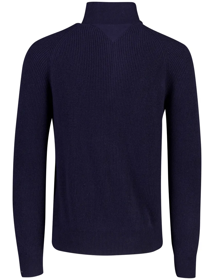 Trui Tommy Hilfiger donkerblauw grof gebreid