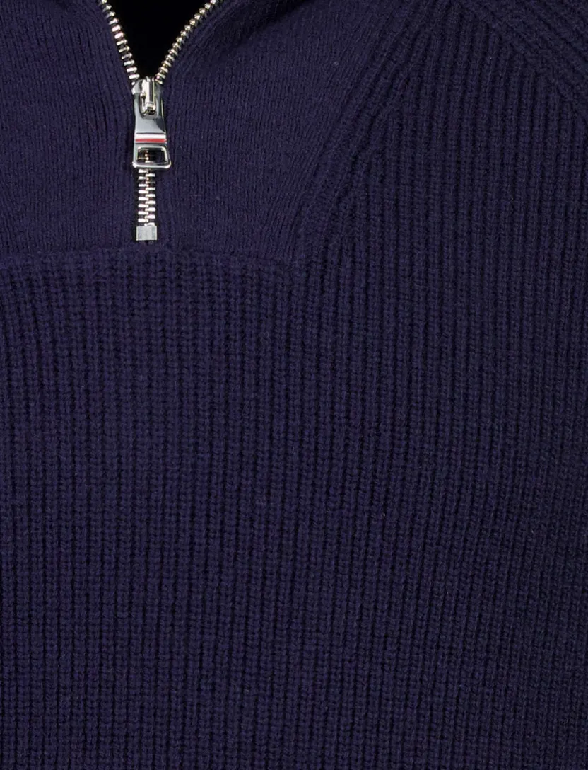 Trui Tommy Hilfiger donkerblauw grof gebreid
