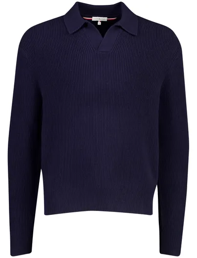 Tommy Hilfiger Tommy Hilfiger trui donkerblauw v hals gebreid