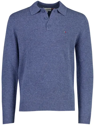 Tommy Hilfiger Tommy Hilfiger trui met polokraag blauw