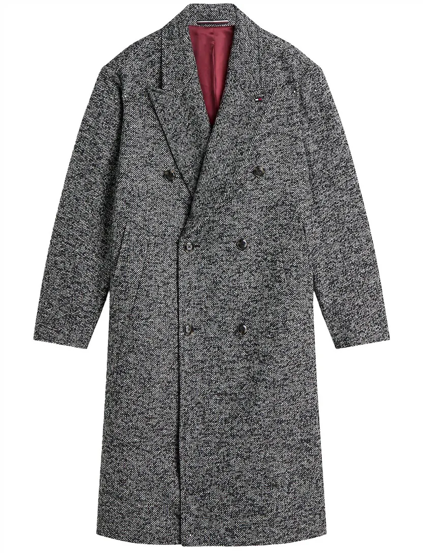 Overjas Tommy Hilfiger zwart gemeleerd