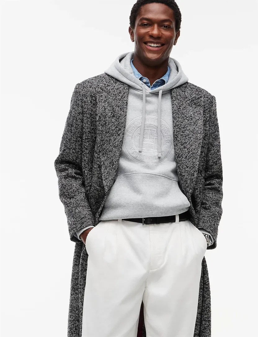 Overjas Tommy Hilfiger zwart gemeleerd