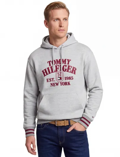 Tommy Hilfiger Tommy Hilfiger hoodie grijs met capuchon