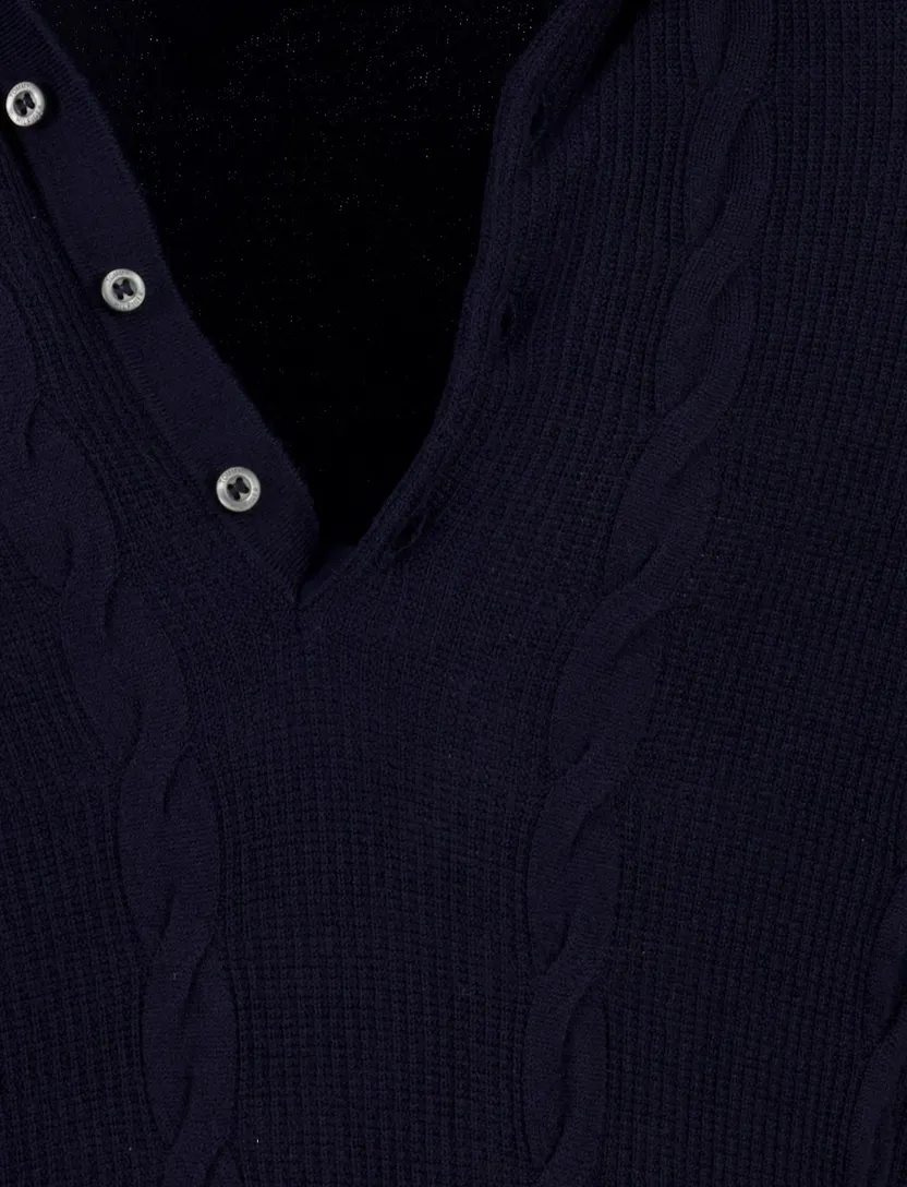 Trui Tommy Hilfiger donkerblauw wol