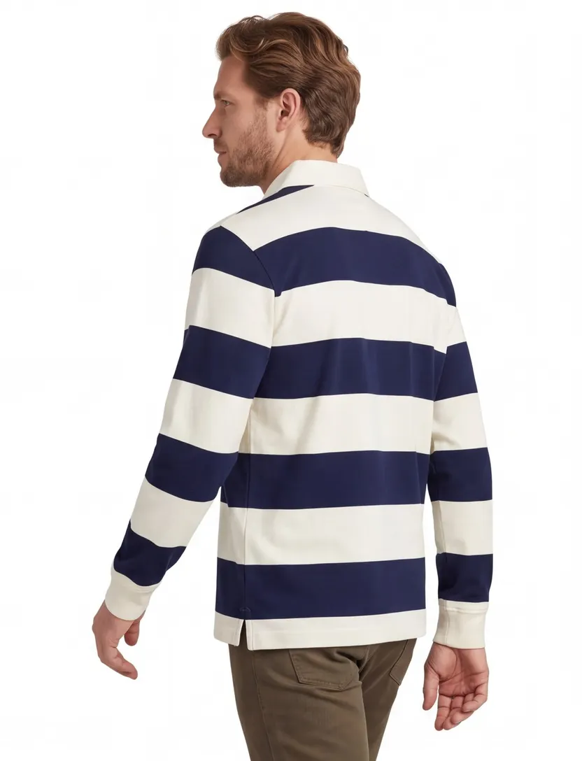 Trui Tommy Hilfiger donkerblauw rugby kraag