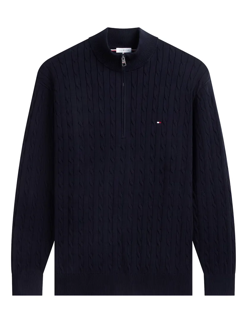 Trui Tommy Hilfiger Big & Tall kabeltrui donkerblauw