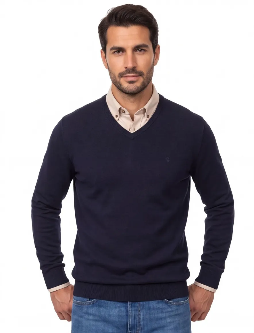 Casa Moda v-halstrui donkerblauw